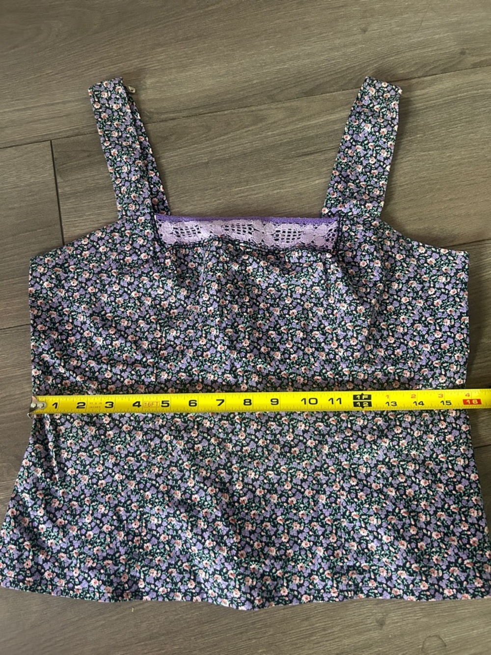 Vintage 90s Lucie Linden Floral Corset Tank Top Cottagecore Grunge - Picture 4 of 9